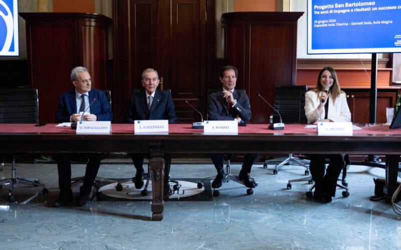 Cure e inclusione, presentato il bilancio del Progetto San Bartolomeo a tre anni dal lancio